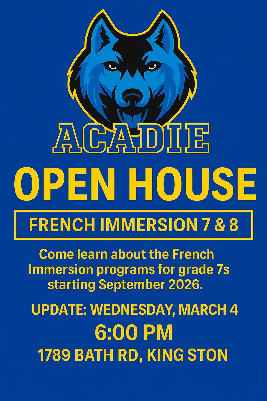 Updated Acadie Open House