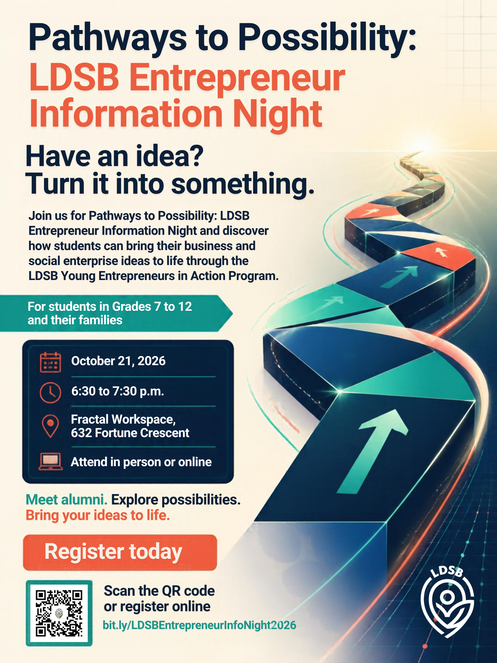 2026 10 16 LDSB Entrepreneurship Night Poster